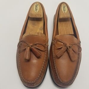 Johnston & Murphy Passport Mens Size 9.5M Moccasin Brown Leather Rubber Sole